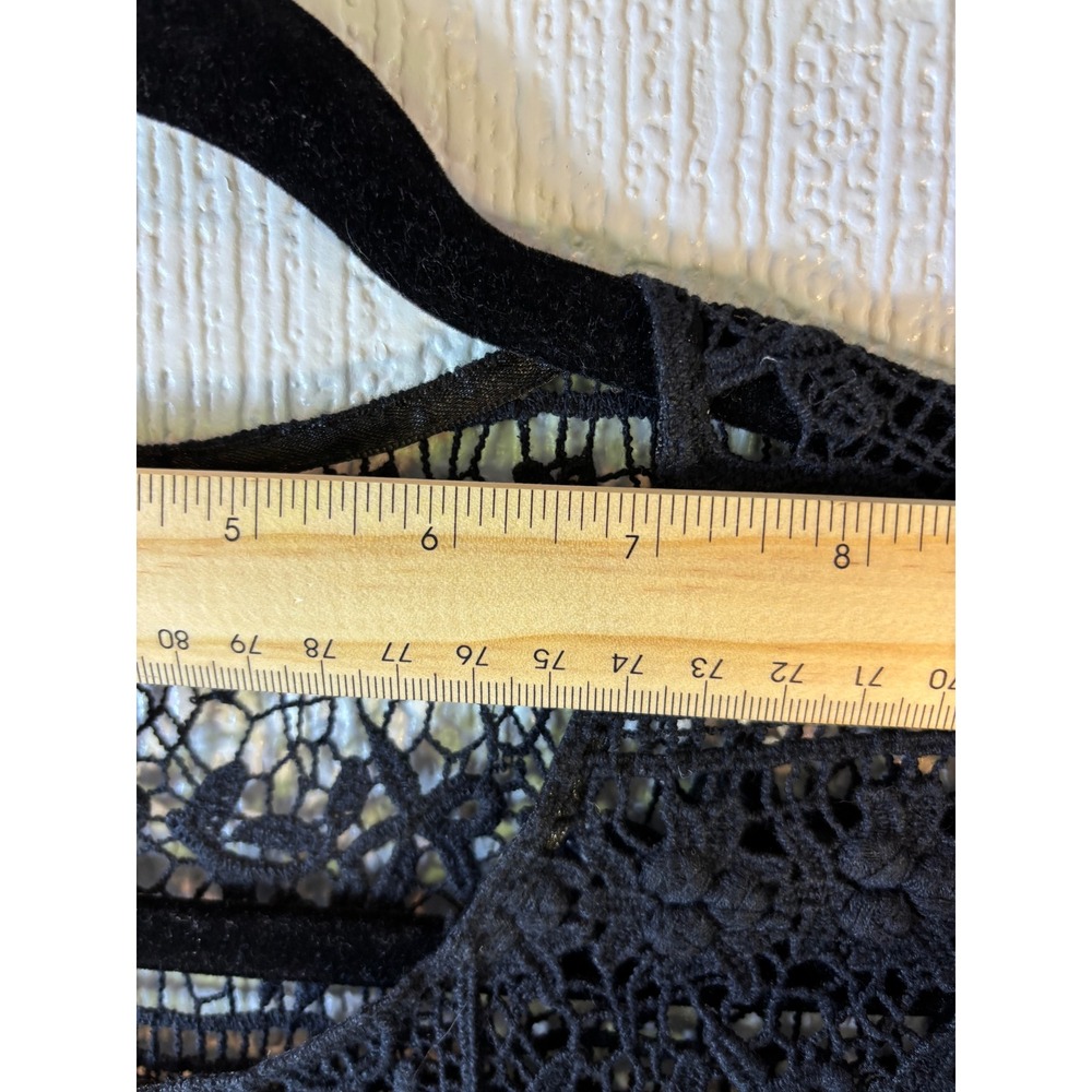 Alfani Black Crochet Lacey Cotton Cardigan Size S - Picture 9 of 11